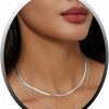 Necklaces | HAXIYA Haxiya Gold Necklace Jewelry For Women 18K Gold/Silver Plated Snake Chain Necklace Choker Necklaces For Women Girl Gifts