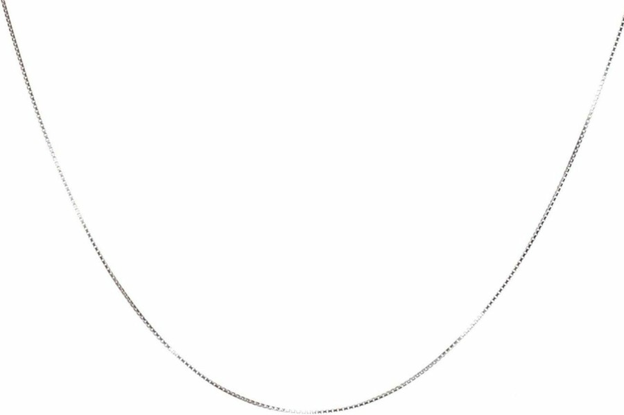 Necklaces | NAG.HC 925 Sterling Silver Chain 0.8Mm Delicate Box Chain - Italian Necklace Chain - Tiny&Thin&Strong -Friendly Price & Quality 14"-30"