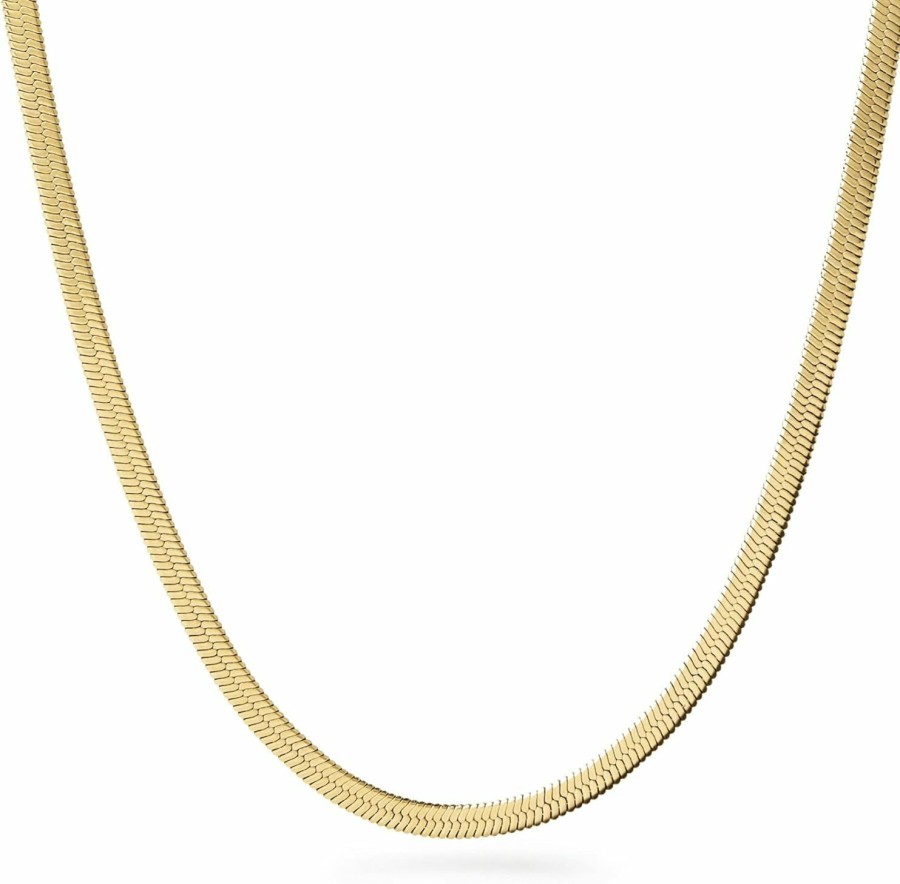 Necklaces | Ana Luisa Ana Luisa Chain Necklace - 14K Gold Plated Link Chain Necklace - Versatile, Easy-To-Layer, Hypoallergenic, Water-Resistant & Tarnish-Free Necklace - 14K Gold Necklace - Adjustable Chain Length