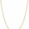 Necklaces | Kooljewelry Kooljewelry Real 10K Yellow Gold 2.3 Mm Figaro Link Chain Necklace (16, 18, 20, 22, 24 Or 30 Inch)