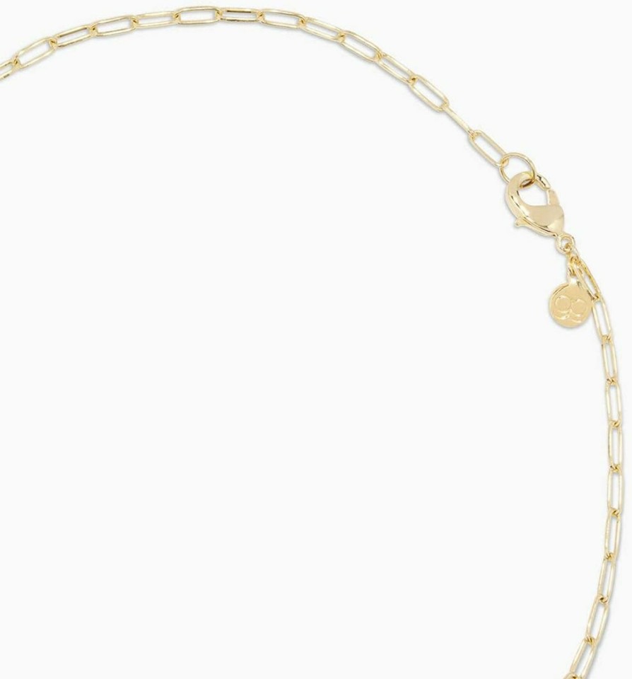 Necklaces | gorjana Gorjana Women'S Kara Padlock Charm Necklace, Paperclip Link Chain, 18K Gold Plated