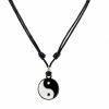 Necklaces | BlueRica Bluerica Yin And Yang On Adjustable Black Cord Necklace