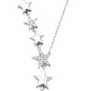 Necklaces | Duruj Duruj 925 Sterling Silver Star Necklace, Rhodium Plated, Teen Girls And Mom Gifts, 14K Gold Plated Cubic Zirconia (Cz) Star Y Necklaces For Women