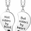 Necklaces | Jovivi Jovivi Silver Tone Alloy Bff Necklace For 2-5 Best Friends Matching Heart Pendant Friendship Necklaces Women Girl Jewelry Gift