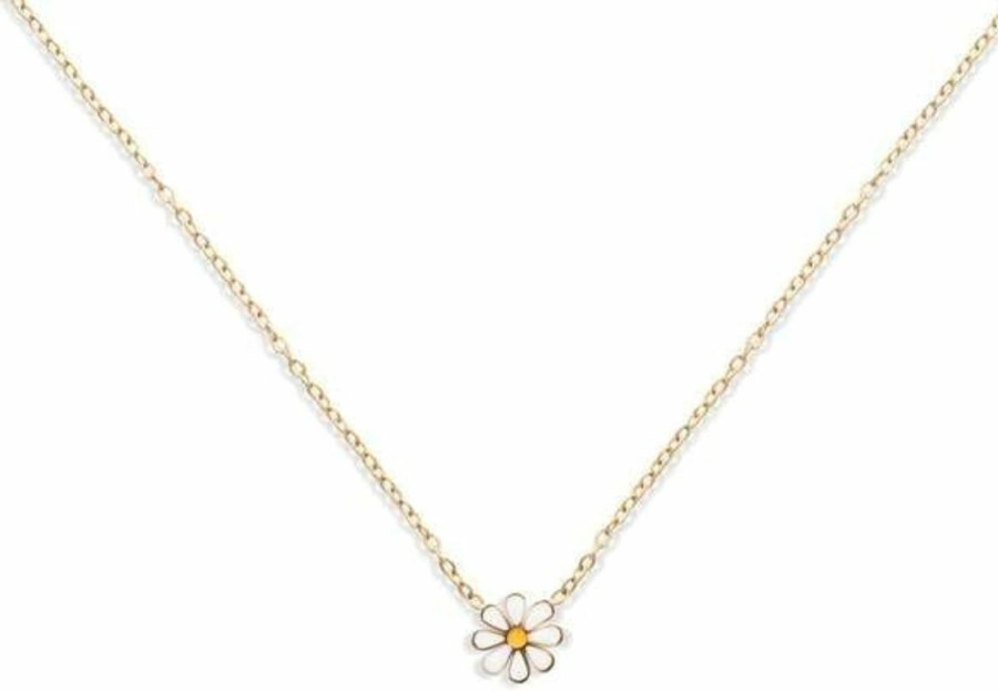 Necklaces | HEY HARPER THE ORIGINAL WATERPROOF JEWELRY BRAND Hey Harper Maravilla Daisy Necklace For Women - Gold Waterproof Stainless Steel 14K Golden - Small Dainty Charm Flower Necklace - For Everyday Wear