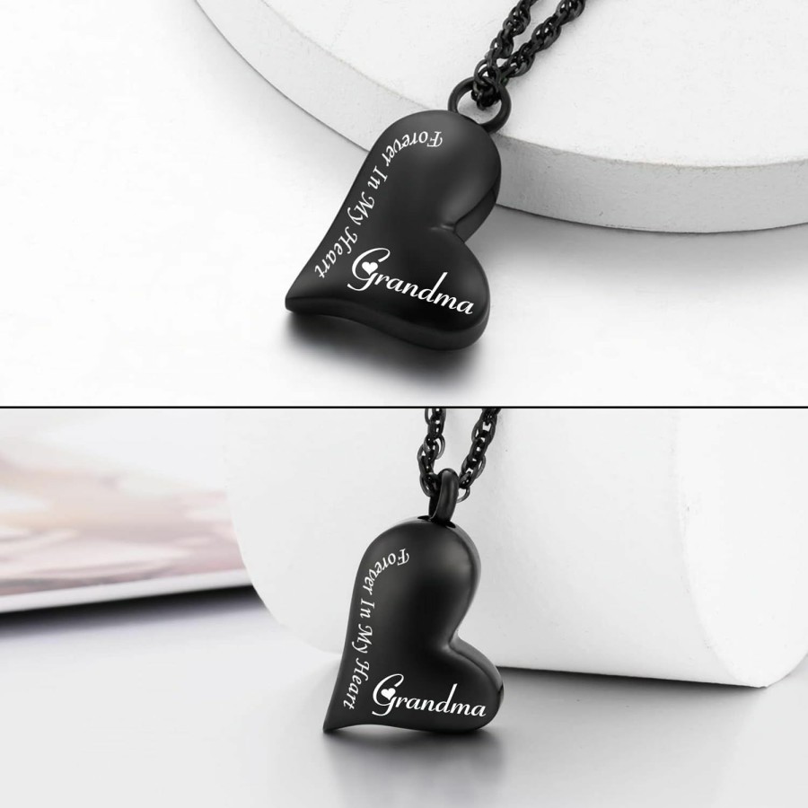 Necklaces | XIUDA Xiuda Urn Necklace For Ashes Forever In My Heart Pendant Cremation Necklace Stainless Steel Ashes Jewelry For Dad Mom Papa Husband Wife