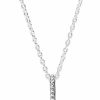 Necklaces | Pandora Pandora Jewelry Sparkling Freehand Heart Pendant Necklace - Great Gift For Her - Stunning Women'S Jewelry - Sterling Silver & Cubic Zirconia - 19.7\"