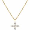 Necklaces | PAVOI Pavoi 14K Gold Plated Cubic Zirconia Cross Necklace For Women | Cross Faith Pendant Necklaces