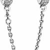 Necklaces | Pandora Pandora Sparkling Pave Safety Chain Charm Bracelet Charm Moments Bracelets - Stunning Women'S Jewelry - Gift For Women - Made With Sterling Silver & Cubic Zirconia