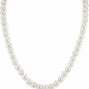 Necklaces | The Pearl Source The Pearl Source Real Pearl Necklace For Women With Aaa+ Quality Round White Freshwater Genuine Cultured Pearls | 14K Gold Plated