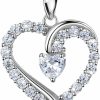 Necklaces | Billie Bijoux Heart Jewelry Necklaces For Women 925 Sterling Silver Birthstone Necklace Mother'S Day Birthday Gifts For Women Wife Mom