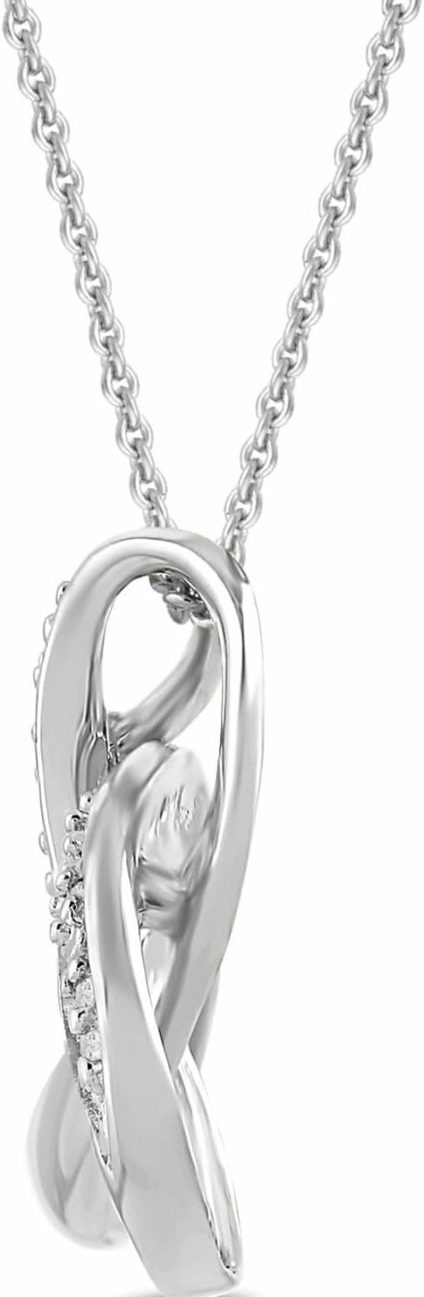 Necklaces | Amazon Collection Amazon Essentials Womens 18K Gold Over Sterling Silver Diamond Knot Pendant Necklace (Previously Amazon Collection)