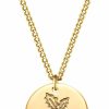 Necklaces | LADYGD Ladygd Birth Flower Necklace 18K Gold Plated Necklaces For Women Disc Cuban Birthday Jewelry Gifts For Women Girls 12 Month