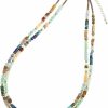 Necklaces | Plumiss Plumiss Boho Handmade Natural Jasper Stone Beaded Crystal Mixed Strand Short Necklace For Women Girl