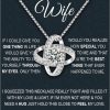 Necklaces | MGOOL Wife Necklace From Husband To My Wife Necklace Soulmate Necklace For Women Future Wife Jewelry Birthday Christmas Valentine'S Gifts For Girlfriend Message Card & Led Box