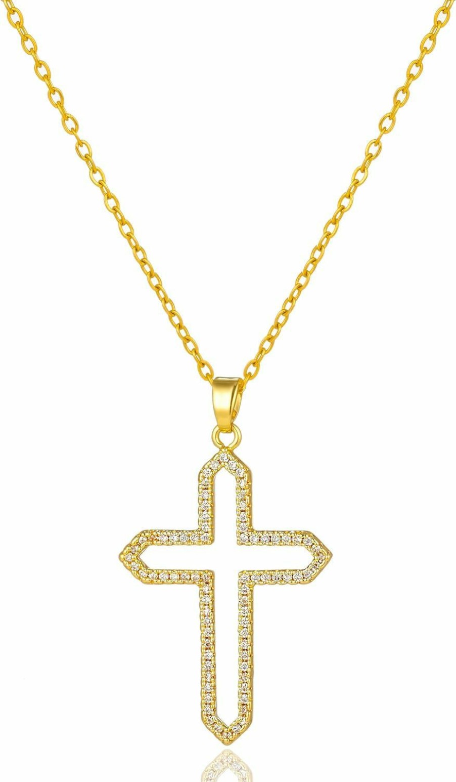 Necklaces | Noerar Noerar Gold Cross Necklaces For Women 14K Gold Plated Cross Necklace For Women Gold Necklace For Women Gold Rhinestone Cross Necklace For Women Girls