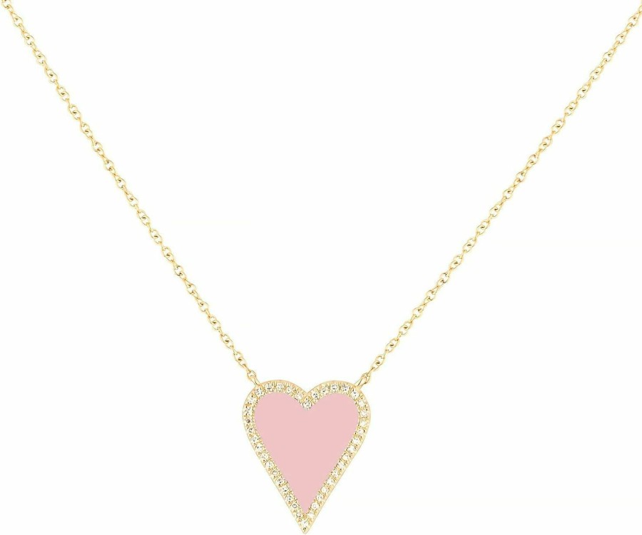 Necklaces | JINGDR Jingdr Heart Necklace For Women Girls Trendy Preppy Jewelry Gold Plated Love Heart Pendant, Heart Paperclip Chain Necklace For Teen Girls Cute Heart Necklaces Birthday Gifts For Women Dainty Jewelry