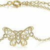 Necklaces | KECHO Kecho 14K Yellow Gold Butterfly Jewelry For Women Fine Gold Filigree Celtic Knot Jewelry Gifts For Her