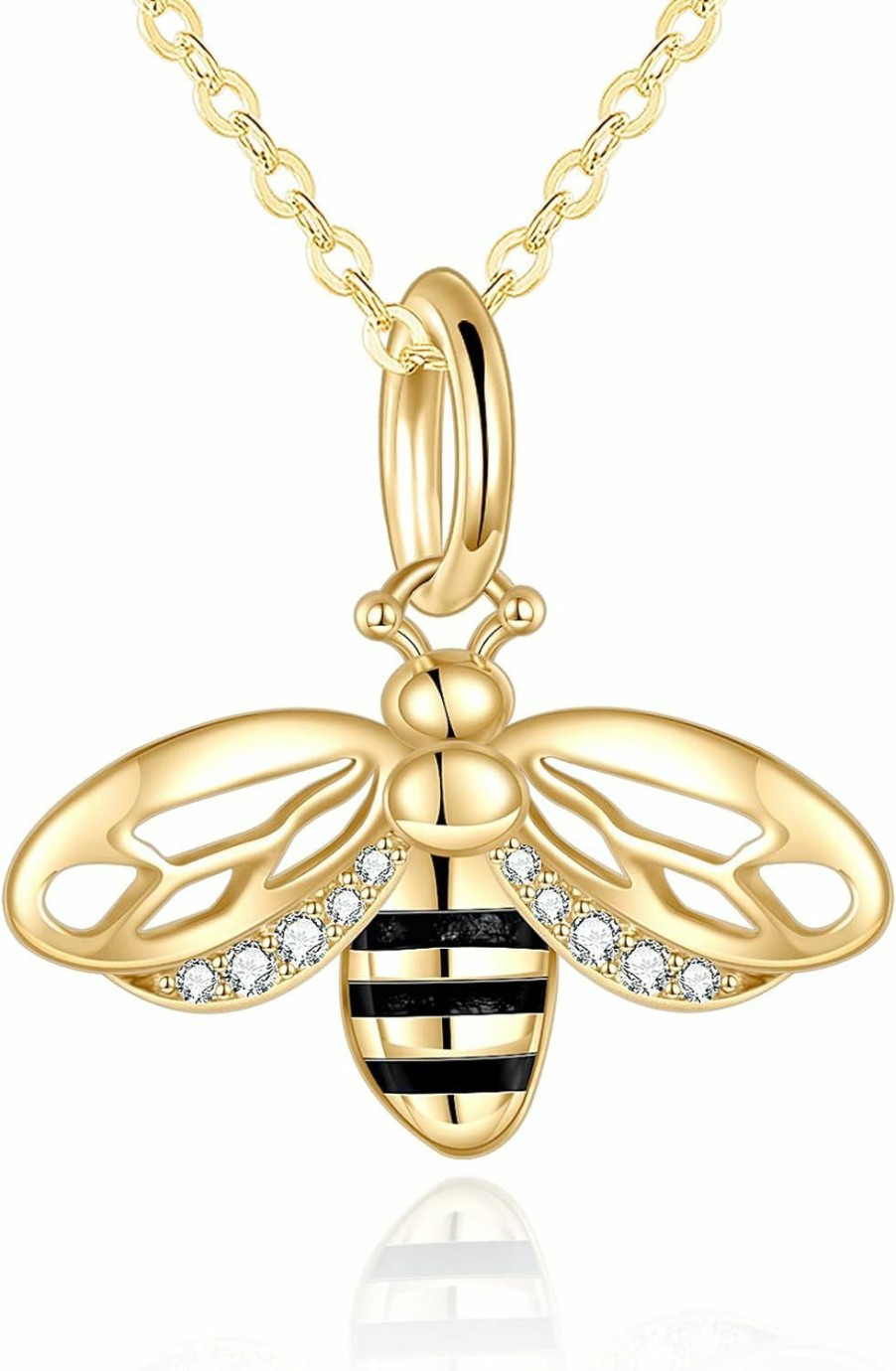 Necklaces | KECHO Kecho 14K Yellow Gold Honey Bee Jewelry For Women, Fine Gold Pendant Gifts For Her