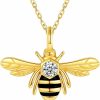 Necklaces | ELFRONT Elfront Bee Necklace 14K Yellow Gold Honey Bee Pendant Bee Jewelry Gifts For Women Girls Her