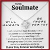 Necklaces | OC9 Gifts Couples Gifts Necklace To My Soulmate Necklace Birthday Christmas Jewelry Romantic Gifts For My Wife With Message Card Box Personalized Gift Present Pendant For Future Wife Soulmate Girlfriend