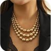 Necklaces | Jovono Jovono Chunky Gold Necklaces Beaded Statement Necklace Layered Bib Necklace Accessories For Women And Girls