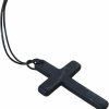 Necklaces | Karelian Heritage Karelian Heritage Shungite Stone Cross Pendant For Men | Genuine Shungite Cross Pendant Black Jewelry For Men And Women | Defender Shield Shungite Cross Pendant Necklace