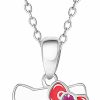 Necklaces | Hello Kitty Hello Kitty Sanrio Womens Necklace Official License - Silver Plated Necklace With Enamel And Crystal Pendant