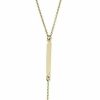 Necklaces | Au Naturale 14K Yellow Gold Bar Drop Adjustable Length Y Necklace For Women (Adjusts To 17 Or 18 Inch)