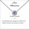 Necklaces | Presentski Presentski Birthstone Necklace For Women Sterling Silver 925 Solitaire Pendant Dainty Necklace Birthday Gifts For Women Girls Birthstone Necklaces For Mom