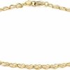 Necklaces | PORI JEWELERS Pori Jewelers 14K Solid Gold 2.5Mm Open Heart Link Chain Bracelet - 7 Inches