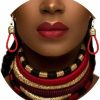 Necklaces | Barode Barode Multilayer Tribal Choker Necklace Colorful Rope Weave African Necklaces Woven Chockers Chunky Statement Necklace And Earrings Set For Women