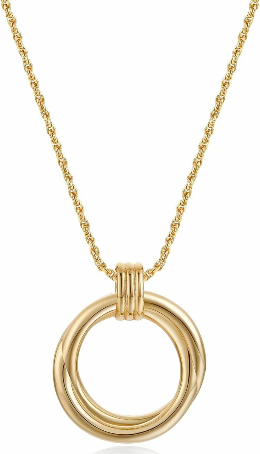 Necklaces | FRUMOS Frumos Dainty Layered Choker Necklace 18K Gold Plated Y Pendant Commemorative Coin Necklace Multilayer Bar Disc Necklace Adjustable Layering Choker Necklaces Fashion Jewelry For Women Girls