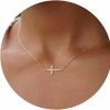 Necklaces | GUOKE Guoke Cross Necklace For Women, Gold Cross Necklace 14K Gold Plated Dainty Necklace Simple Jewelry For Women