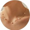 Necklaces | VRIUA Vriua Pearl Necklaces For Women - 14K Gold Plated Dainty Pearl Necklace Simple Gold Pearl Necklace Everyday Minimalist Necklaces For Women