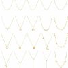 Necklaces | Honsny Honsny 20Pcs 14K Gold Plated Choker Necklaces For Women, Dainty Gold Diamond Coin Pearl Pendant Simple Chain Necklace Set Cute Gold Layered Necklaces For Women Teen Girls Jewelry Gifts