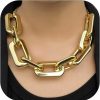 Necklaces | Long tiantian Layered Chunky Necklace For Women Gold Cuban Link Chain Carabiner Necklace Punk Statement Necklace Chunky Choker Necklace Jewelry Gifts For Teen Girls