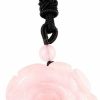 Necklaces | Rockcloud Rockcloud Hand Carved Flower Natural Crystal Stone Pendant Necklace For Women