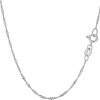 Necklaces | The Diamond Deal 14K Yellow Or White Gold 1.5Mm Shiny Diamond-Cut Classic Singapore Chain Necklace For Pendants And Charms With Spring-Ring Clasp (10" 16" 18" 20" Or 24" Inch)