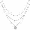 Necklaces | MONGAS Mongas Boho Layered Necklace Sterling Silver Triple 3 Stacked Vertical Bar Triangle Long Layering Necklaces Christmas Jewelry Gifts For Women