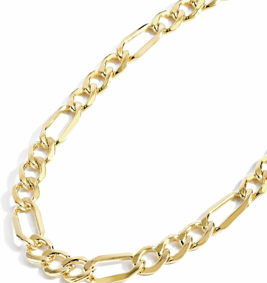 Necklaces | Jewelry Atelier Jewelry Atelier Gold Chain Necklace Collection - 14K Solid Yellow Gold Filled Figaro Chain Necklaces For Women And Men With Different Sizes (2.8Mm, 3.7Mm, 4.7Mm, 5.6Mm)