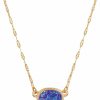 Necklaces | Humble Chic Humble Chic Simulated Druzy Pendant Necklace For Women With Sparkly Oval Stone - Gold, Silver, Or Rose Gold Tone Chain - 16\" With 3\" Extender