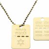 Necklaces | Generic Original Made In Israel Gold Plated Bring Them Home Now Two Sides Tag Handmade Necklace Jewelry Women Men Uni Chain Israel Military Necklace I Stand With Israel