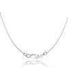 Necklaces | Jewlpire Jewlpire Solid 18K Gold Over 925 Sterling Silver Chain Necklace For Women Girls, 0.8Mm Box Chain Lobster Claw Clasp-Super Thin & Strong Necklace Chain 16/18/20/22/24 Inch