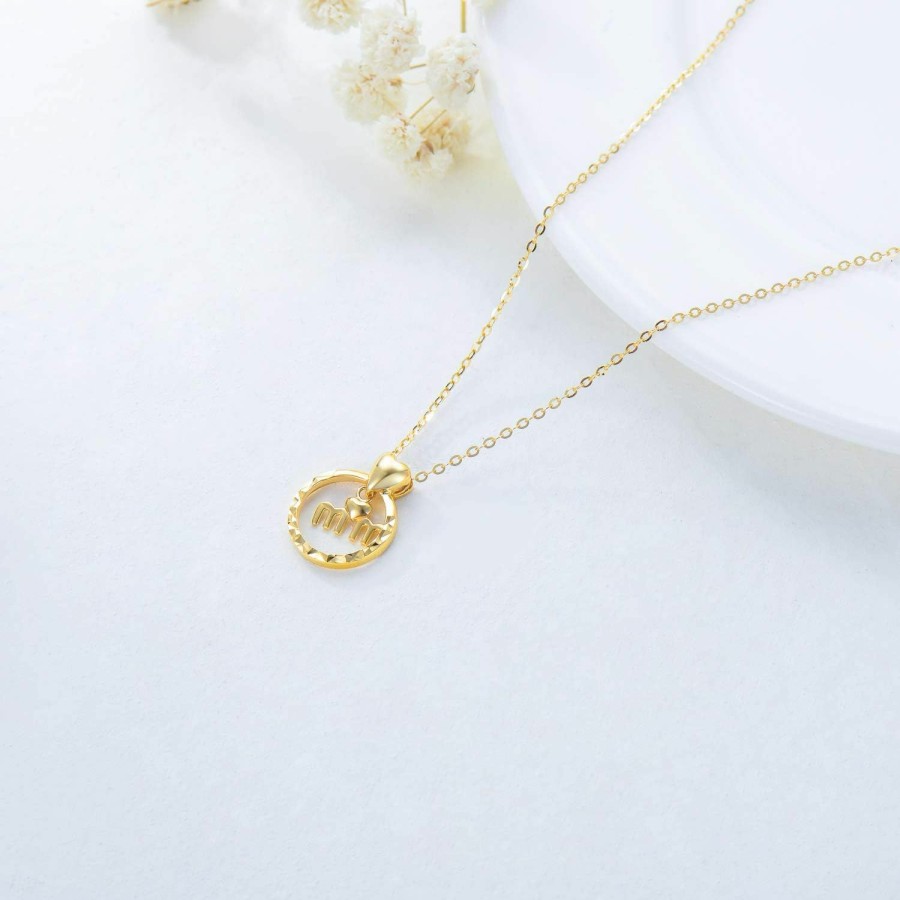 Necklaces | BEBEWO Bebewo 10K 14K 18K Real Gold Mother And Daughter Necklace For Women, Mother Son Necklace 14K Gold, Birthday Mother'S Day Jewelry Gift For Grandmother Mom Wife (Love Mom, 18K Gold)