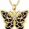 Necklaces | GEHN 14K Gold Witches Knot/Bastet Cat/Sunflower Necklace Solid 14K Yellow Gold Sunflower/Egyptian/Witch Jewelry Gifts For Women