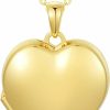 Necklaces | FENCCI Fencci Solid 14K Real Gold Photo Locket Personalized Necklace Heart Pendant Charm Necklace For Women Locket Necklace That Holder Picture, 16+2 Inch