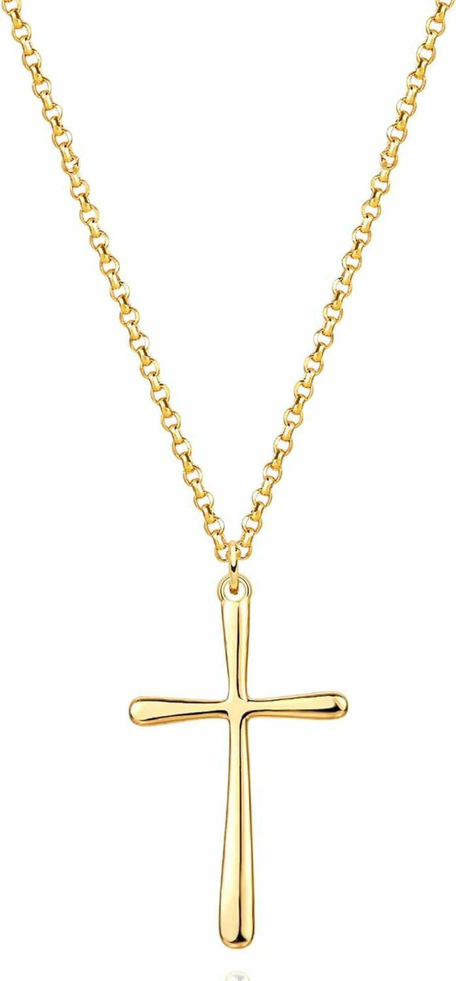 Necklaces | MEVECCO Mevecco Gold Dainty Cross Necklace 18K Gold Plated Cz Turquoise Faith Pendant Necklace Minimalist Handmade Crucifix Chain Necklace Gift