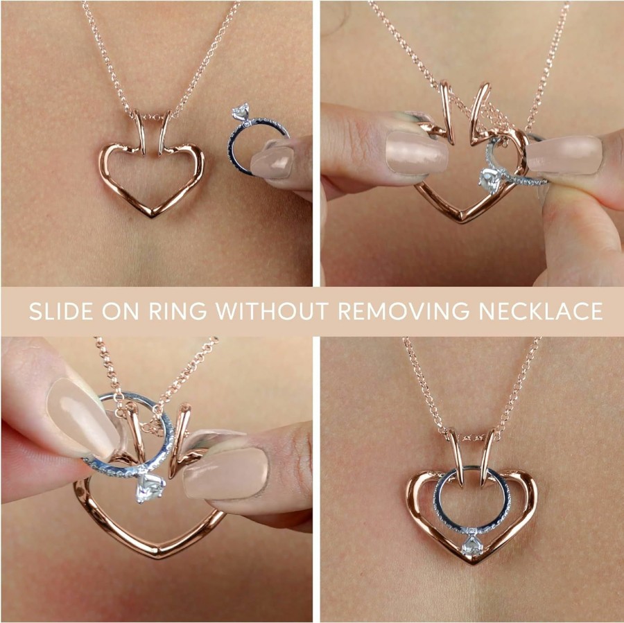 Necklaces | Emily C Emily C Original Patented Ring Holder Necklace - Stainless Steel Necklace Ring Holder - Women & Men Wedding Ring Holder Necklace - Women & Men Engagement Ring Necklace Holder - Gift For Her - Mother, Mom, Wife, Nurse, Doctor