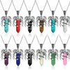 Necklaces | Yinkin Yinkin 12 Pcs Dragon Necklace For Men Women Crystal Stone Necklace Dragon Wrapped Pendant Chakra Reiki Gemstone Necklace (Dragon, Hexagonal Stone)